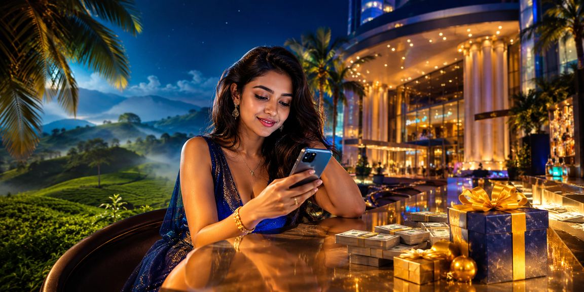 ঢাকায় চা বাগানে বসে মোবাইলে ক্যাসিনো গেম খেলছেন একজন ব্যবহারকারী